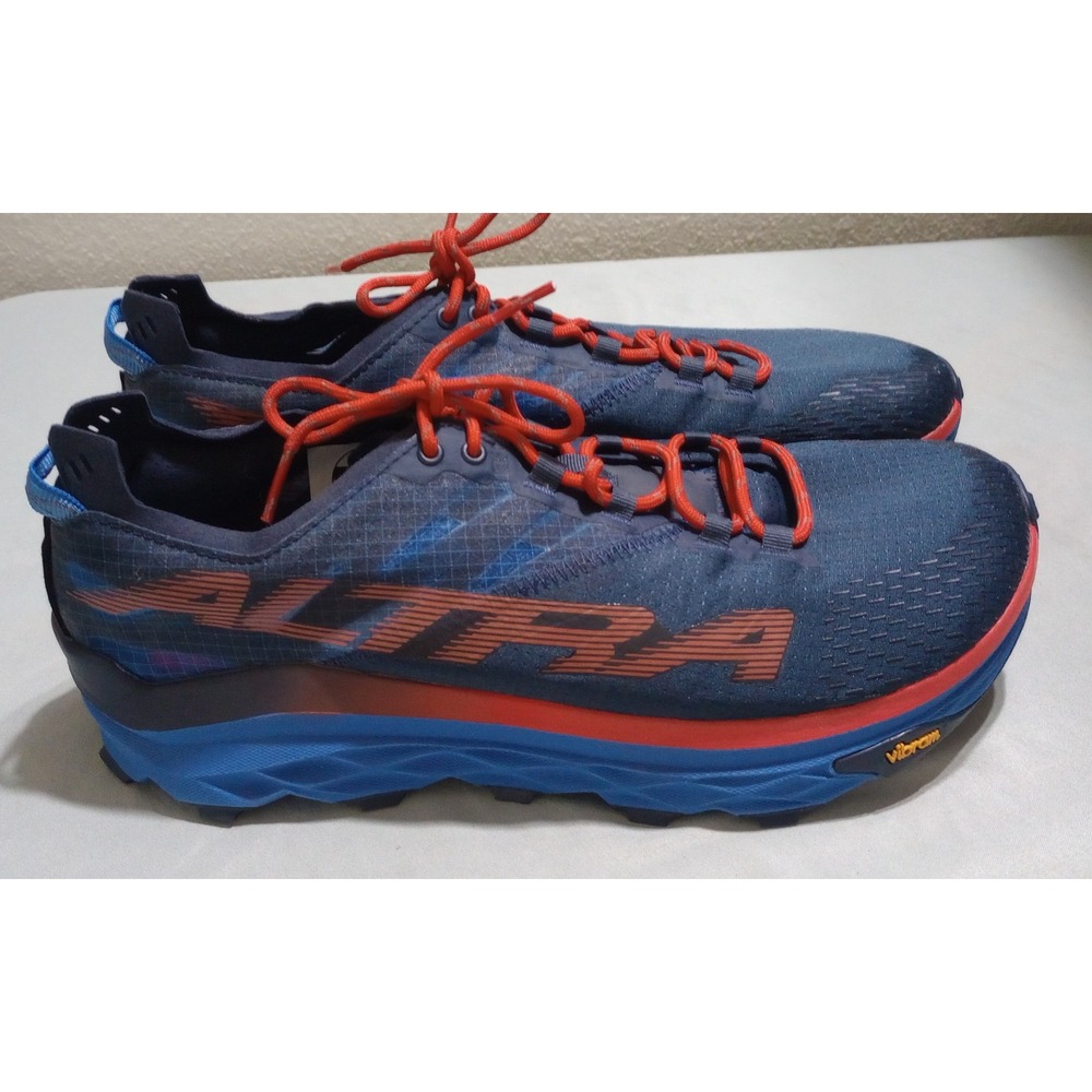 Altra Mont Blanc Mens Trail Running Shoes Blue Orange AL0A547K448 Size 9.5